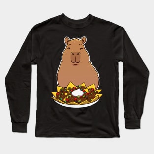 Capybara Nachos Long Sleeve T-Shirt